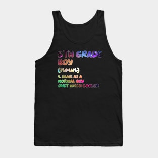 5th Grade Boy Definition Funny Back To School Student Tank Top